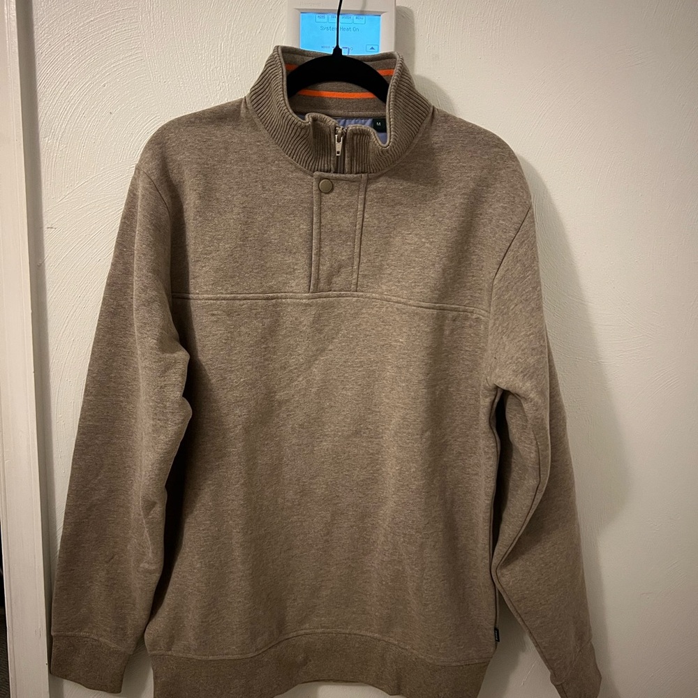 NWOT Orvis Men's 1/4 Zip Tan Sweater